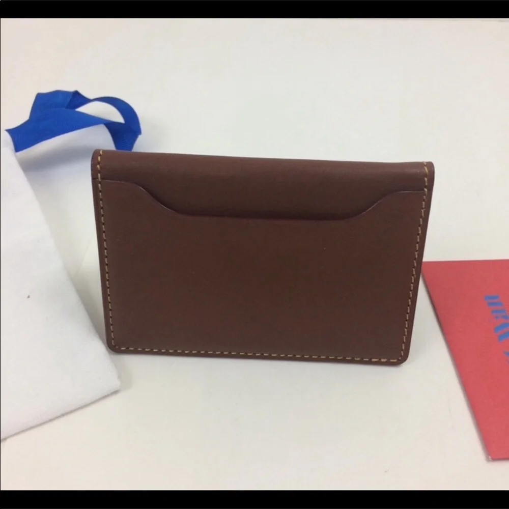Jeff Wan Leather Card Wallet in Coco